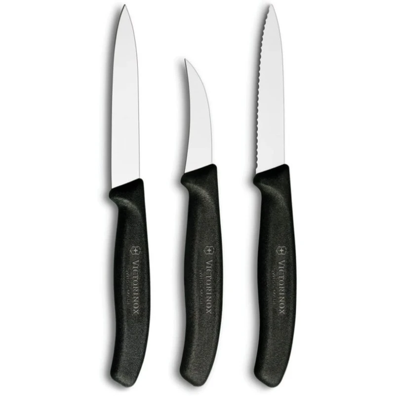 Victorinox Paring Knife Set 3 Piece Nylon Black