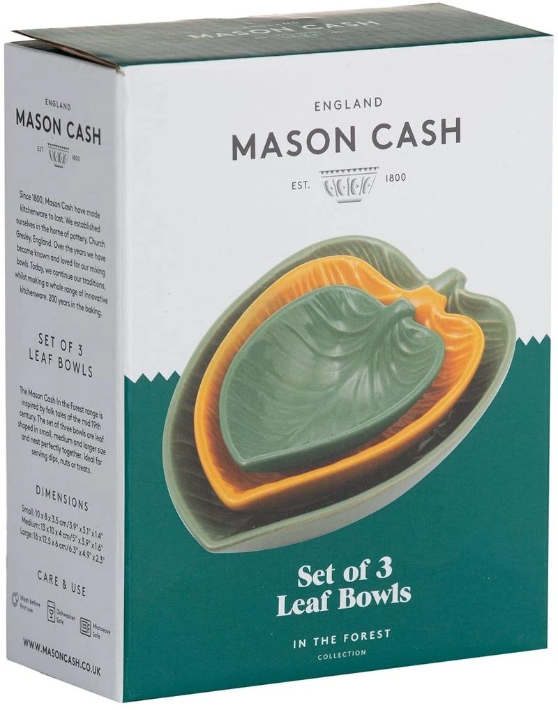 Mason Cash Forest Set Of 3 Leaf Dishes - Image 2