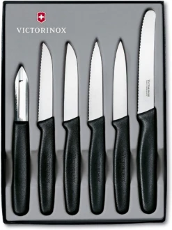 Victorinox Paring Knife Set 6 Piece Nylon Black