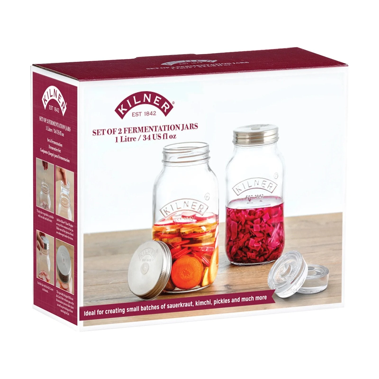 Kilner Fermentation Jar 1L Set Of 2 - Image 2