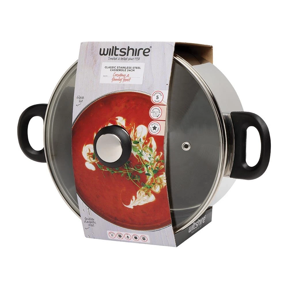 Classic Casserole 24cm With Glass Lid - Image 3