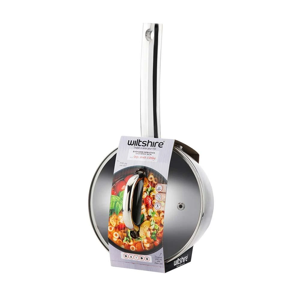 Easycook Non-stick Saucepan 16cm With Glass Lid - Image 2