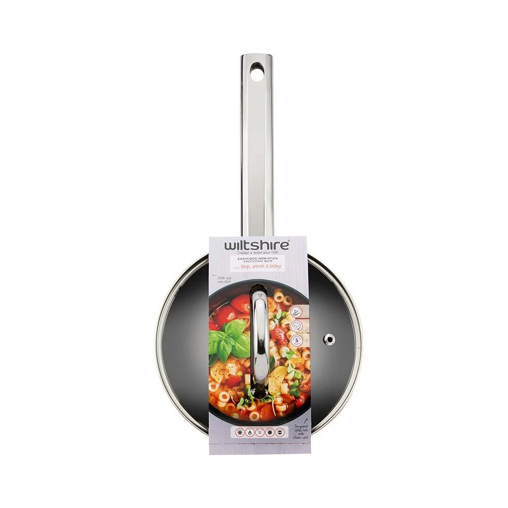 Easycook Non-stick Saucepan 16cm With Glass Lid - Image 3
