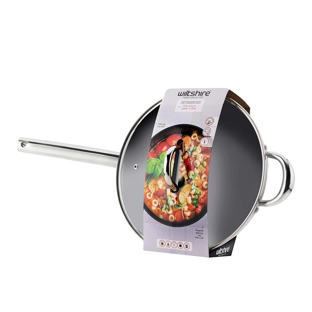 Easycook Non-stick Casserole 28cm With Glass Lid - Image 3