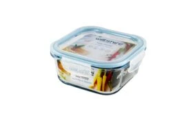 Square Glass Container Clear 800ml