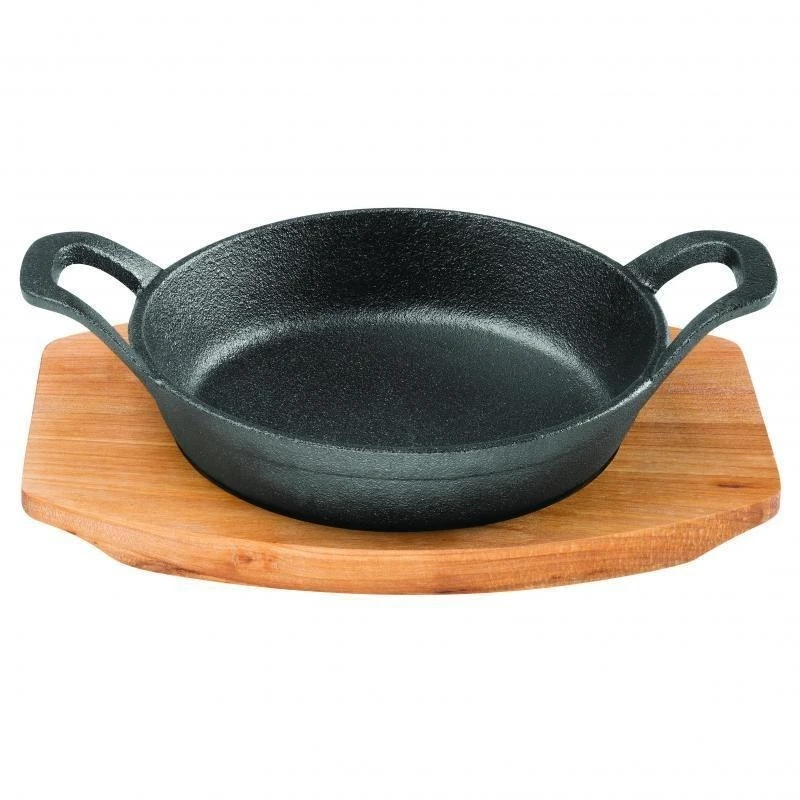 Pyrolux Pyrocast Cast Iron Round Gratin W Maple Tray - Image 3