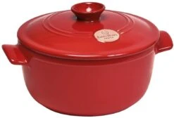 Emile Henry Round Stewpot 2.5L Burgundy