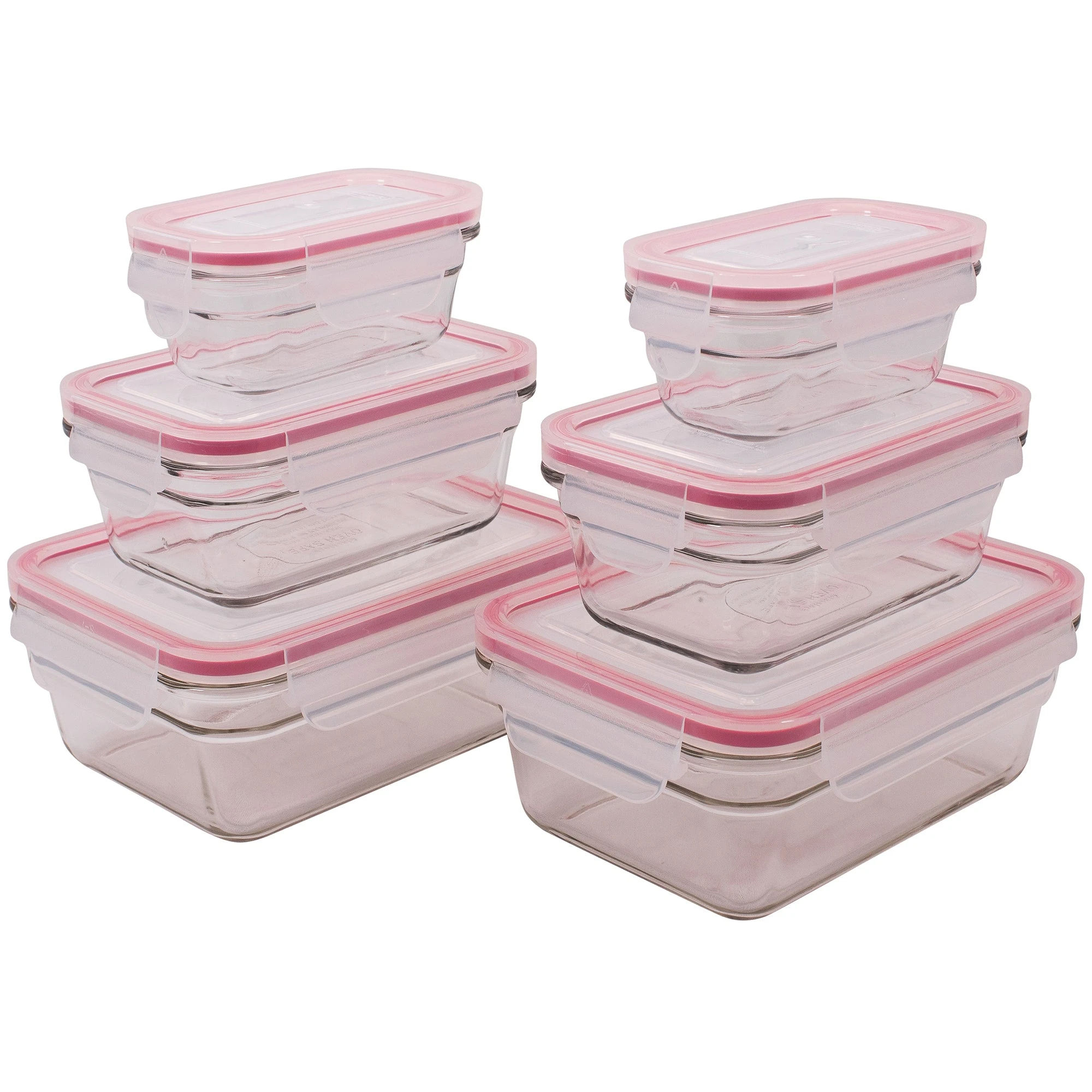 6 Piece Rectangular Oven Safe Food Container Set