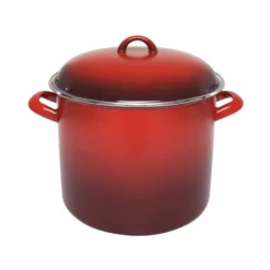 Enamel Stock Pot Red