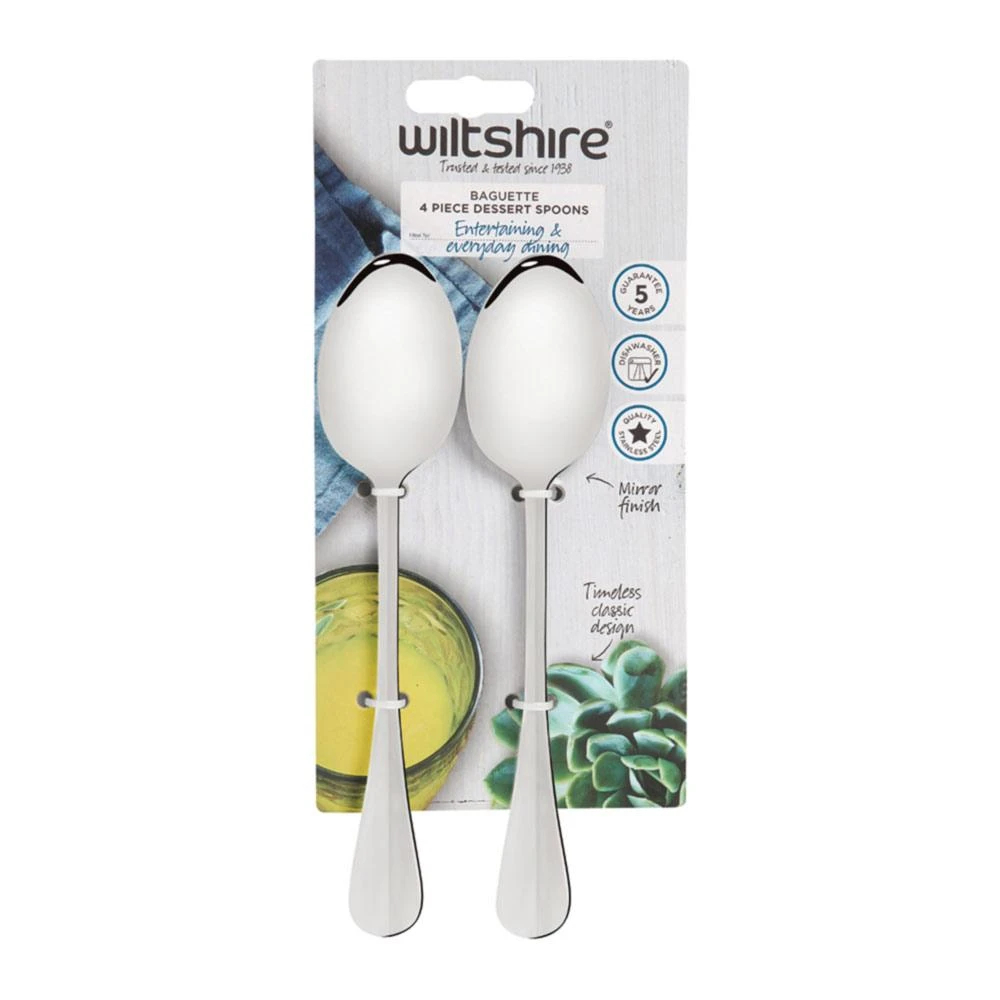 Baguette Dessert Spoon 4 Piece - Image 2