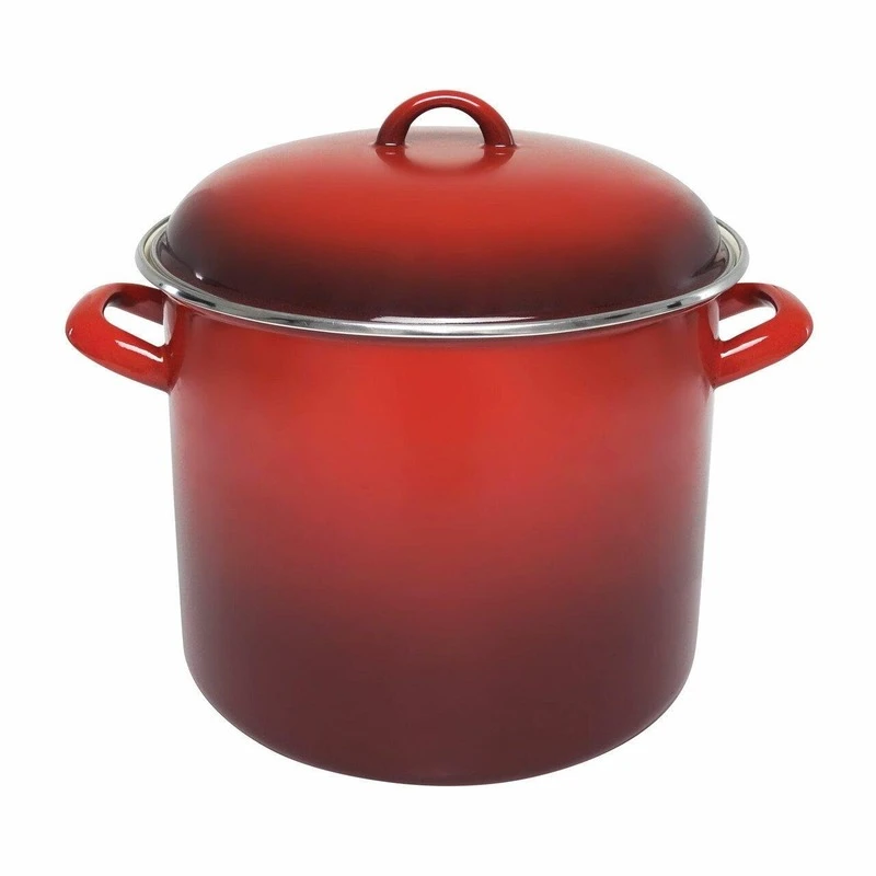 Enamel Stock Pot Red - Image 2
