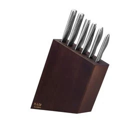 Global Kyoto 7pc Knife Block Set Ash Wood