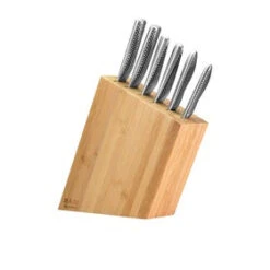 Global Kyoto 7pc Knife Block Set Bamboo