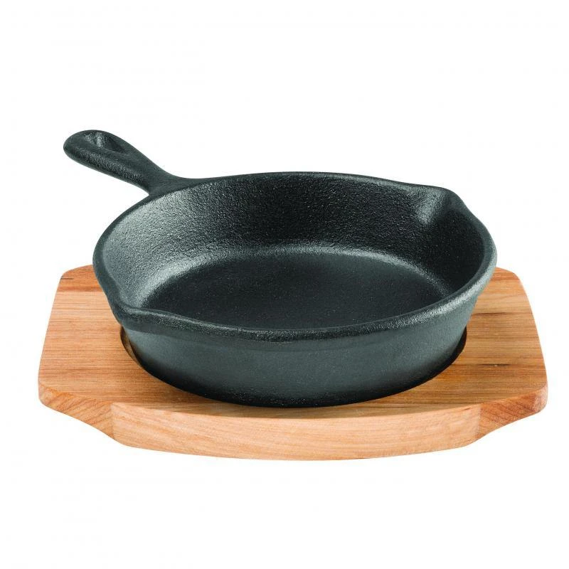 Pyrolux Pyrocast Cast Iron Skillet W Maple Tray