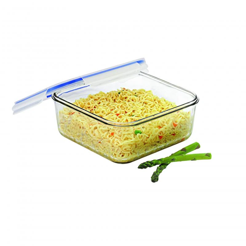 Square Tempered Glass Food Container 2600ml