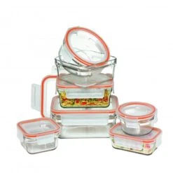 7 Piece Rimless Glass FoodContainer Oven Safe Set
