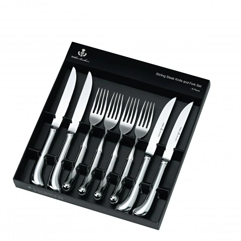 Stirling 8 Piece Steak Knifeand Fork Set