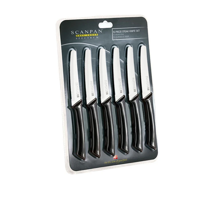 Scanpan Spectrum 6pc Steak Knife Set Black - Image 5