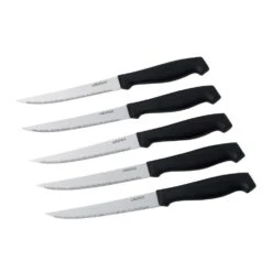 Laser Steak Knife 6 Piece Black