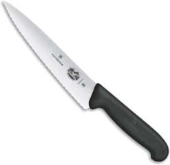 Victorinox Cooking Carving Knife Wavy Edge - Black