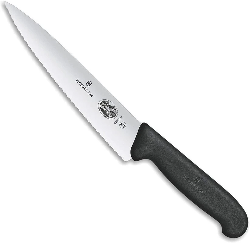 Victorinox Cooking Carving Knife Wavy Edge - Black 3 Victorinox Cooking Carving Knife Wavy Edge - Black