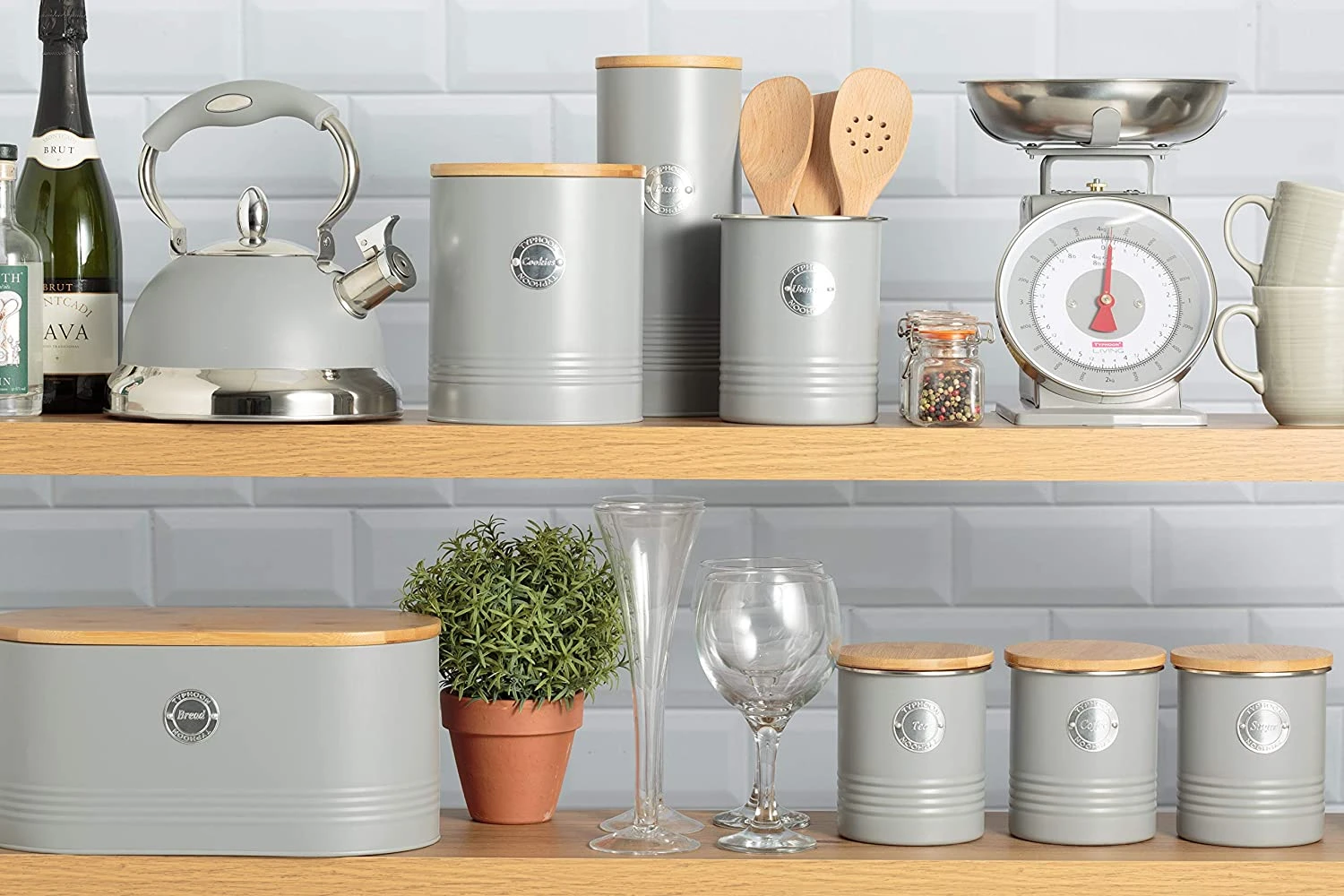 Typhoon Living Tea Canister 1L Grey - Image 2