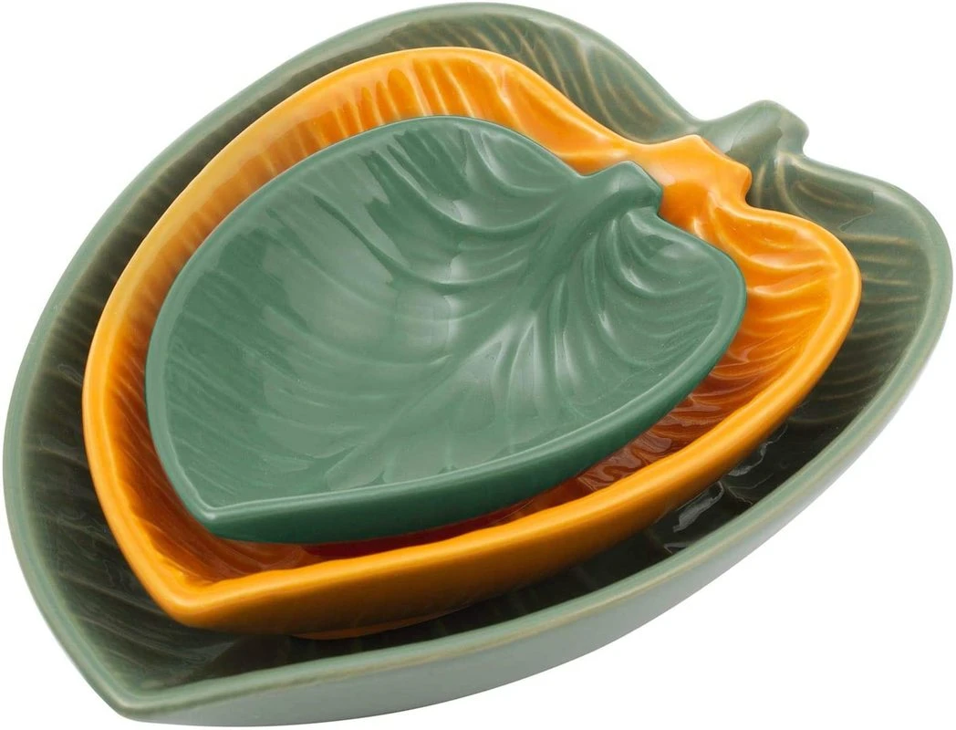 Mason Cash Forest Set Of 3 Leaf Dishes - Image 3