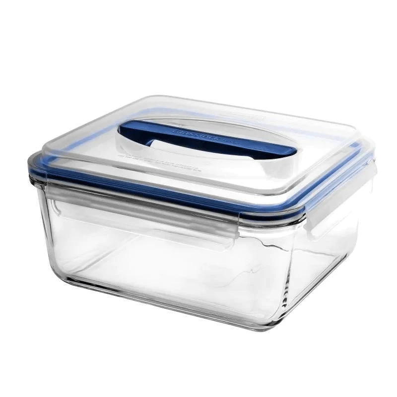 Rectangular Handy Tempered Glass Container