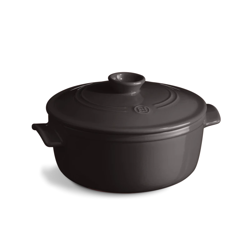 Emile Henry Round Stewpot 5.3l Charcoal